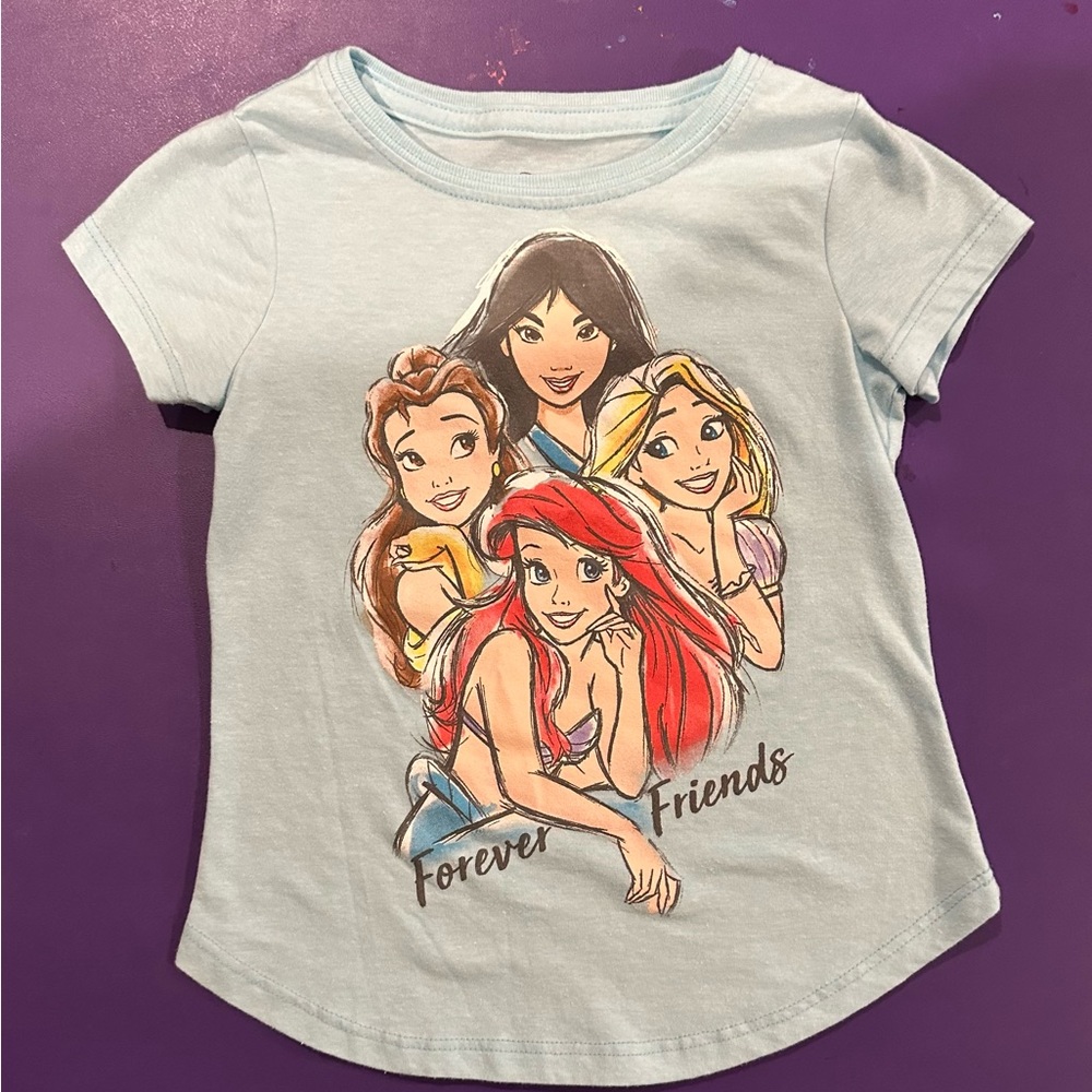 Disney Princess Forever Friends Girls T-Shirt Size XS 4/5